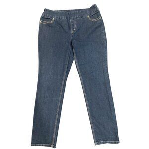 Chicos So Slimming Womens Straight Leg Premium Denim Blue Jeans Stretch Cotton